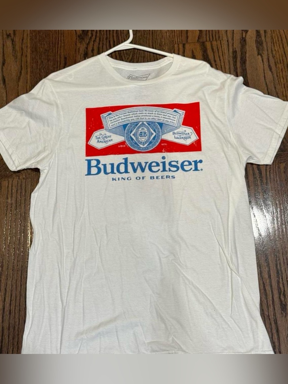 Budweiser shirt white BRAND NEW SIZE LARGE